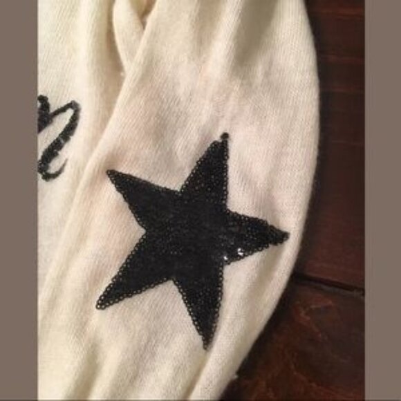 Wildfox, White Label Angora "Dream Sequin" Sweater, Size L - Picture 2 of 6